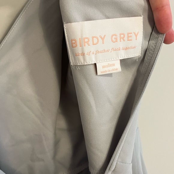 *NWT* Birdy Grey Devin Convertible Dress With Slit in Chiffon Dove Gray M - Picture 11 of 13